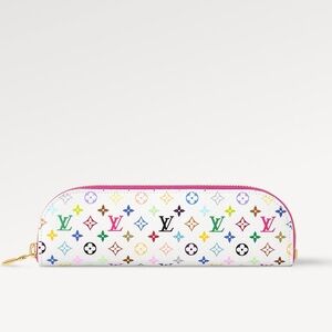 Louis Vuitton x Murakami white multicolor Charlotte pencil pouch